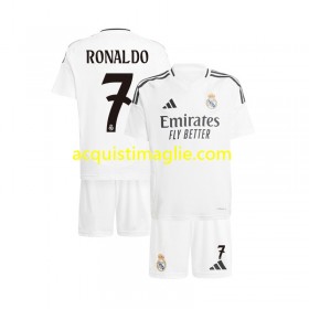 Divisa di Calcio Real Madrid Cristiano Ronaldo 7 Bambino Prima 2024/2025